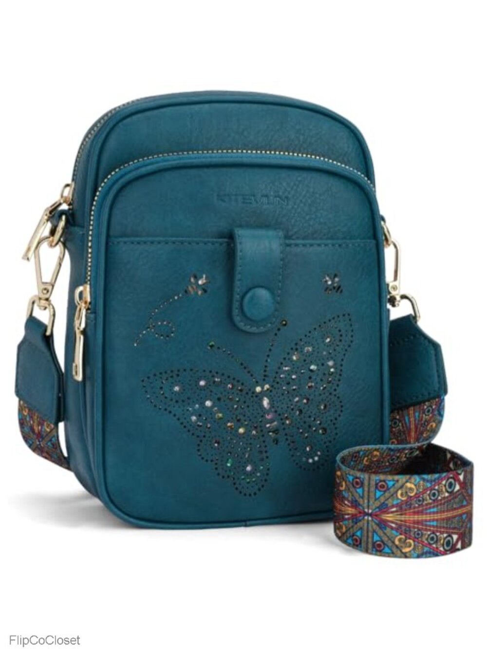 Small Crossbody Bag Vegan Leather RFID Cell Phone Purse